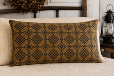 SHADOWBROOK PILLOW SHAM MUSTARD/BLACK 20"X30"